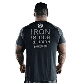 camiseta-dry-iron-religion-preto-cinza-costas-darkness